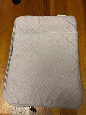Quilted Laptop Sleeve in Blush Pink — Padded Protective Cover